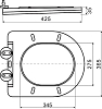 Крышка-сиденье BelBagno Colorato BB062SC-MB с микролифтом, черный