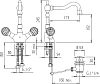 Смеситель для раковины Cezares ATLANTIS-NOSTALGIA-LS2-A-03/24, золото