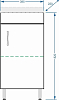 Тумба под раковину Stella Polar Концепт 40 SP-00000232, белый