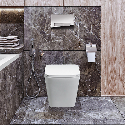 Унитаз подвесной BelBagno DUE BB3103CHR безободковый