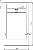 Поддон для душа STWORKI Эстерсунд 160x90 белый камень, с сифоном