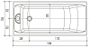 Акриловая ванна Eurolux Qwatry E1015070029 белый