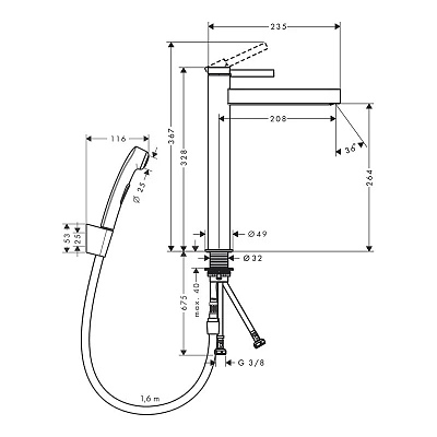 Смеситель для раковины Hansgrohe Finoris 76220000 хром