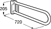 Поручень откидной 72 см Roca Hotels 2.0 816400001