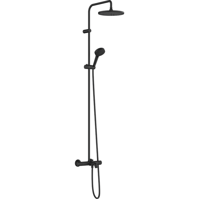 Душевая система Hansgrohe Vernis Blend 26899670 термостатическая, черный матовый