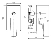 Смеситель для ванны с душем M&Z New Geometry NGM02800 хром