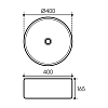 Раковина накладная Aqueduto Espiral ESP0110 белый