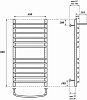 Полотенцесушитель водяной Point PN05148SP П11 400x800 с полкой, хром