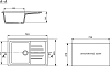 Кухонная мойка Ulgran U-400-309 тёмно-серая