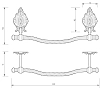 Полотенцедержатель Migliore Elisabetta 17007 бронза