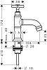 Кран холодной воды для раковины Axor Montreux 16530800, сталь