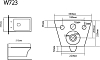 Подвесной унитаз Black&White Universe W-723 с сиденьем микролифт