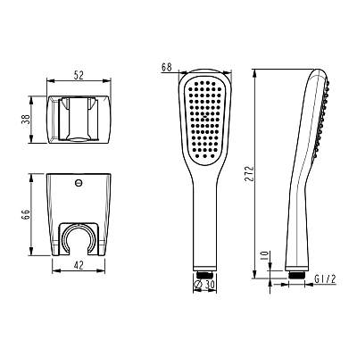Смеситель для ванны с душем Lemark Ursus LM7251BL черный