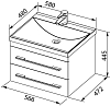 Тумба с раковиной Aquanet Нота 58 00287706 белый