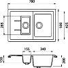 Кухонная мойка GranFest Quadro GF-Q775KL чёрный