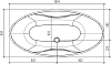 Акриловая ванна STWORKI Вестерос 180x90 см, отдельностоящая, овальная, с каркасом