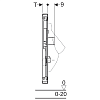 Система инсталляции для писсуаров Geberit GIS 461.689.00.1, для скрытой системы управления смывом писсуара