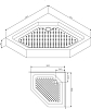 Душевой поддон Damixa Skyline 90x90 DX35WT-405-090MT, белый