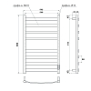 Полотенцесушитель электрический Point Антея PN17858B П8 500x800, диммер справа, черный