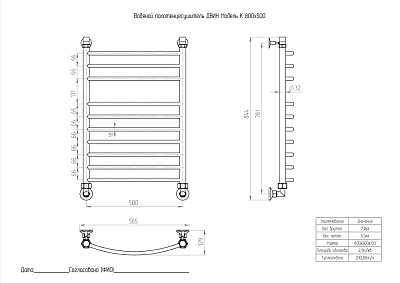 Полотенцесушитель Двин K 4627167087475 черный