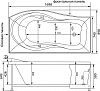 Акриловая ванна Aquanet Borneo R 170х90 00205284
