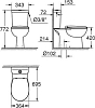 Унитаз-компакт Grohe Bau Ceramic 39429000 с бачком 39437000 подвод сбоку бачка безободковый