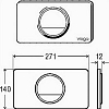 Кнопка смыва Viega Visign for Style 13 654504 хром