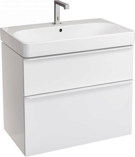 Тумба с раковиной Geberit Smyle Square 75 500.353.00.1-500.249.01.1 белый