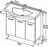 Тумба с раковиной Aquanet Глория 90 00212763 белый