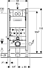 Система инсталляции для унитазов Geberit UP100 111.153.DW.5 с клавишей смыва Delta51 чёрный глянец