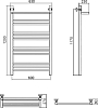 Полотенцесушитель водяной Aquanerzh Прямой групповой с полкой 120х60