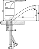 Смеситель Rossinka D D40-22U для кухонной мойки