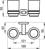 Двойной держатель с двумя стаканами Ravak Chrome CR 220.00 X07P189