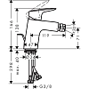 Смеситель для биде Hansgrohe Logis 71203000 хром