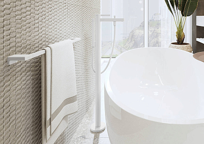 Напольный смеситель для ванны Hansgrohe Finoris 76445700, матовый белый