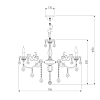 Подвесная люстра Eurosvet 3281/8 античная бронза/прозрачный хрусталь Strotskis