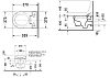 Подвесной унитаз Duravit Me by Starck 2528590000 Rimless с крышкой-сиденьем SensoWashSlim 611000002000300 Soft close, с функцией биде