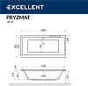 Акриловая ванна Excellent Pryzmat Nano 180x80 WAEX.PRY18.NANO.CR, белый/хром