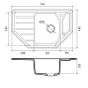 Кухонная мойка GranFest Corner C-800E иней белый