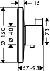 Термостат для душа Hansgrohe Ecostat S Highflow 15756000, хром