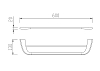 Полотенцедержатель Cezares LINER-THD-60-GM, оружейная сталь