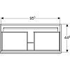 Тумба для комплекта 99 см Geberit Renova Plan 869502000 светлый вяз