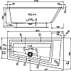 Акриловая ванна Vagnerplast Cavallo 160x90 L VPBA169CAV3LX-04 без гидромассажа