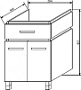 Тумба под раковину Sanflor Техас 61 см Н0000001077