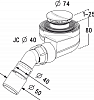 Сифон для душевого поддона Radaway Turboflow № TB50 023-TB50P, хром