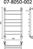 Полотенцесушитель водяной Маргроид B7 07-8050-002 50x80 см