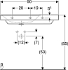 Раковина 90х48 см Geberit Xeno² 500.533.01.1, белый