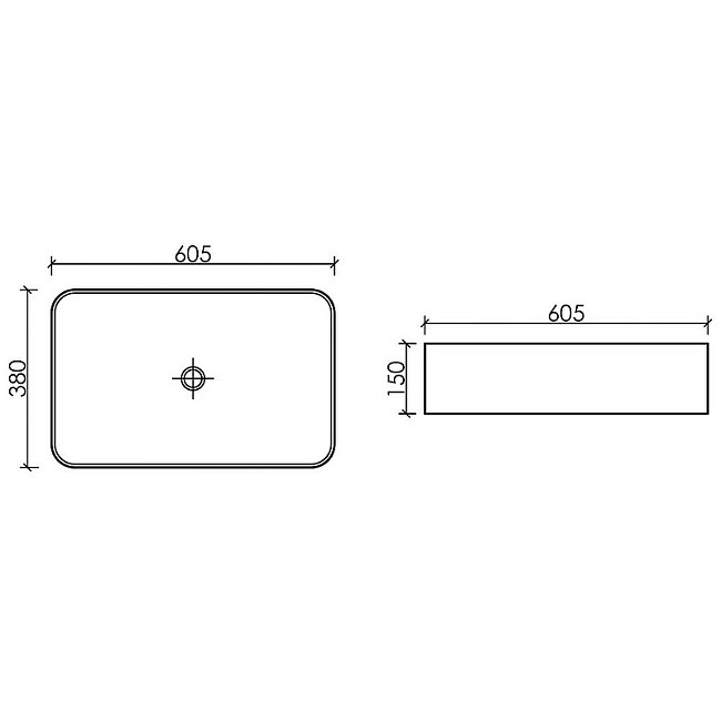 Раковина накладная Ceramica Nova Element CN6053 белый