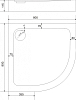 Душевой поддон Bas Раунд R ПН00032, 80x80