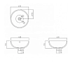 Раковина накладная Bravat Circle C22283W-ENG белый